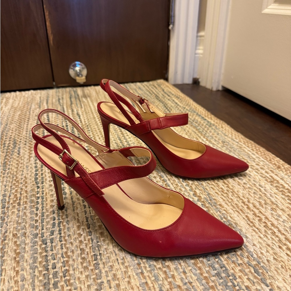 Elegant Red Slingback Heels